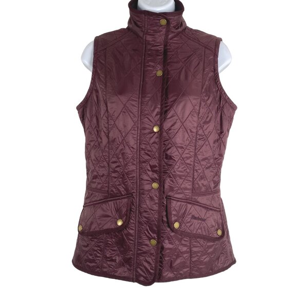Barbour Quilted Vest in Burgundy - Picture 1 of 11